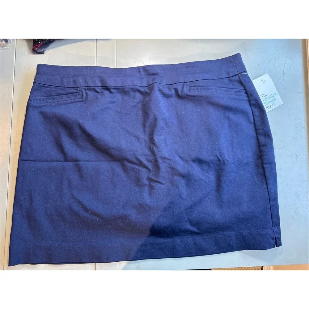 Navy Women’s Croft & Barrow Effortless Stretch Skort Sz 18 NWT